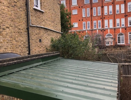 Asbestos garage roof removal and replacement in Wimbledon